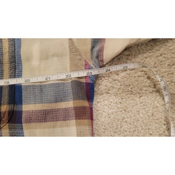 Chaps Ralph Lauren Long Sleeve Polo Shirt Size Men’s MEDIUM. Plaid window pane - Picture 5 of 7